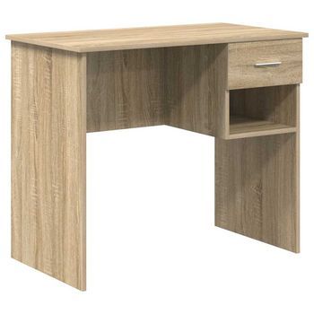 Escritorio | Mesa De Trabajo Roble Sonoma 90 X 49 X 75 Cm Madera De Ingeniería