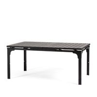 mesa extensible de jardin 180240x90 cm en acero y tapa efecto madera - thomas xl antracita