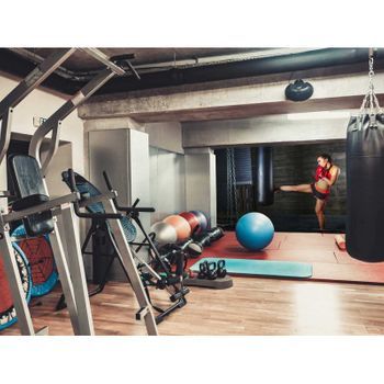 Fotomural Gimnasio Chica Cardio Punch Boxeo 400 X 300 Cm
