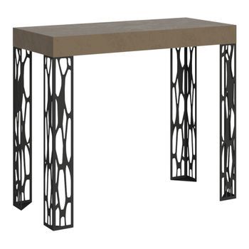 Consola Extensible 90x40/196 Cm Ghibli Small Gris Paloma Estructura Antracita