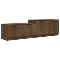 mueble tv  mueble de salon  armario tv madera contrachapada roble marron 1585x36x45 cm cfw777698