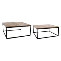 mesa centro set 2 metal mango 90x90x40 2624