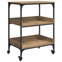 carro de cocina roble artisan 60 x 41 x 805 cm vidaxl
