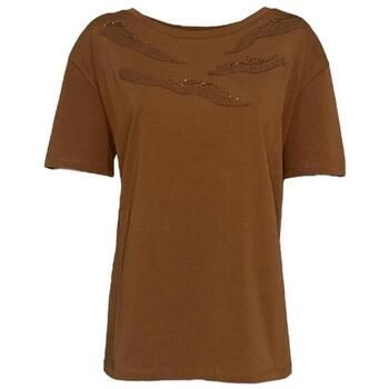 Giulia Valli Camiseta we6220_cannella para mujer