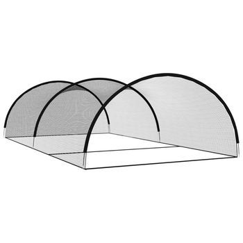 Red De Bateo Para Béisbol Poliéster Negro 900x400x250 Cm Vidaxl