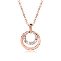 cadena circular plata 925 circonitas oro rosa