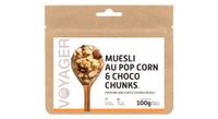 voyager muesli liofilizado con palomitas de maiz y trocitos de chocolate 100g