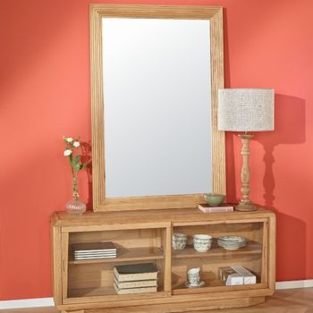Espejo 150 x 100 cm en roble beige