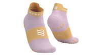 compressport pro racing v4 0 ultralight run low socks rosa naranja
