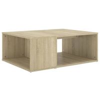 mesa de centrormesa auxiliarrmesa de cafe madera contrachapada roble sonoma 90x67x33 cm