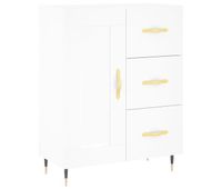 vidaxl aparador de madera de ingenieria blanco 695x34x90 cm