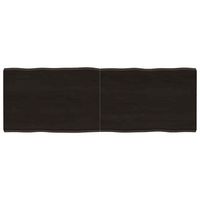tablero mesa madera tratada borde vivo marron 140x50x2-4 cm vidaxl