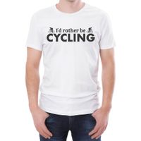 id rather be cycling mens white t-shirt - s