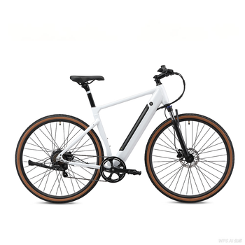 Bicicleta Eléctrica Yangor H700 700c Con Sensor De Par, 36 V, 10,4 Ah, 7 Velocidades, Blanca