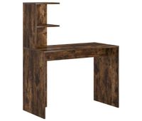 escritorio - mesa de ordenador roble ahumado 102 x 50 x 124 cm madera contrachapada