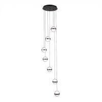 plafon colgante people 7l negro 196w 3000-4000-6000k 15288lm remoto y regintensidad regx40x40cm