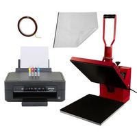 prensa termica de 38 x 38cm  impresora con cartuchos transferencia tinta vinilo