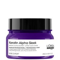 loreal professionnel keratin alpha sleek hair mask anti frizz  smoothing 250ml