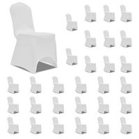 funda de silla elastica blanca 30 unidades vidaxl