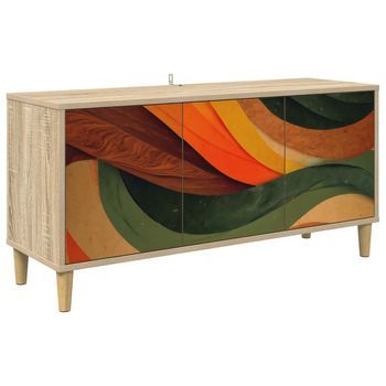 Mueble De Tv Bonn 102 X 33 X 50 Cm Sonoma Madera De Ingeniería Vidaxl