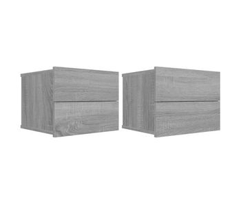 Vidaxl mesitas de noche 2 uds contrachapada gris sonoma 40x30x30 cm