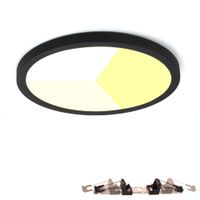 plafon led moderno plastico negro 30 cm 24w cct ip44
