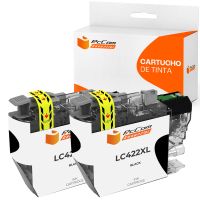 pccom essential brother lc422xl cartucho tinta compatible negro pack 2