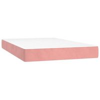colchon de muelles ensacados firmeza media terciopelo rosa 120x210x20 cm vidaxl
