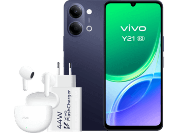 vivo Y21, Negro, 128 GB, 4 GB RAM, 5G, 6.74