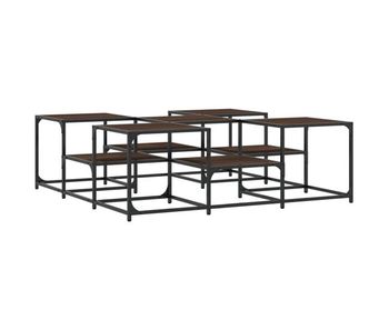 Mesa de café - mesa de centro madera de ingeniería roble marrón 121x121x40 cm
