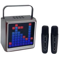 klack altavoz karaoke bluetooth portatil con leds rgb negro