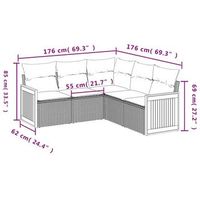 conjunto de sofas de jardin con cojines conjunto de cinco piezas
