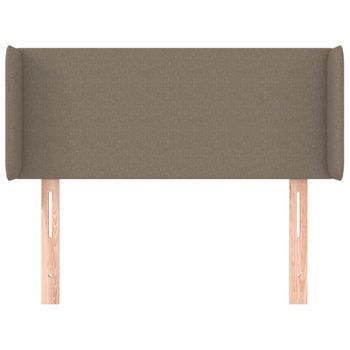 Cabecero Cama Mueble De Dormitorio De Tela 93 X 16 X 78/88 Cm Gris Topo M02_0007794
