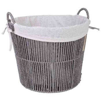Cesta de almacenamiento gris d36x30/d29 cm