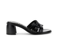 sandalias efecto naplak con costuras decorativas black 37