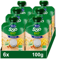 hero solo bio bolsita de mango platano y yogur 6m 6x100 gr