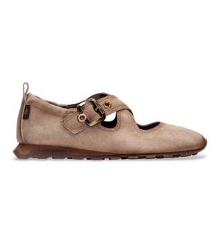 Hispanitas para mujer. HI265077 Zapatillas de Piel Zinnia taupe (37), 1 a 3cm, Cordones, Casual