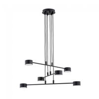 lampara colgante operis negro 6 luces