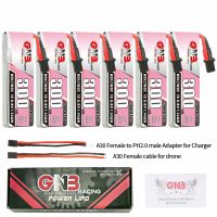 bateria gaoneng 38v 300mah 80c 1s lihv de 6 piezas con conector a30 y cable adaptador para emax tinyhawk s betafpv beta