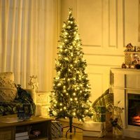 arbol de navidad artificial de acero plastico homcom o68x180 cm verde