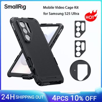 Jaula para teléfono SmallRig S25 Ultra, kit de jaula de vídeo móvil para Samsung S25 Ultra con placa trasera de lente de 17 mm, adaptador de filtro -5254