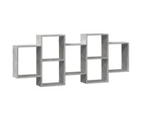 estanteria de pared - balda de pared - estante de pared madera ingenieria gris hormigon 159x18x65 cm