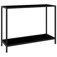 mesa de consola negro vidrio templado 100x35x75 cm vidaxl