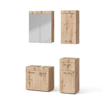 Conjunto De Muebles De Baño Luna 4 Piezas, Con Armario De Pared Vicco
