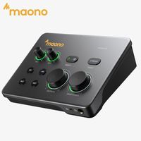 interfaz de audio usb hibrida maono p2 mezclador dual xlr para pc telefono ipad guitarra ganancia de 56db loopback para podcast streaming y grabacion