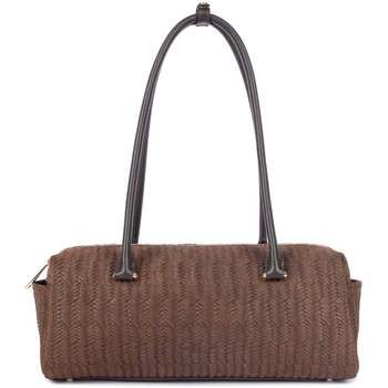 LANCASTER Bolso de mano Bolso Rectangular Tressé Cube Marrón para mujer