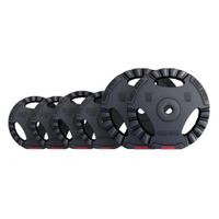 gorilla sports disco de pesas gripper 125-15 kg r triple agarre r plastico r o30 mm