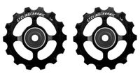 ruedas de polea cyclingceramic narrow 14t para desviador shimano xt xtr 12s negro