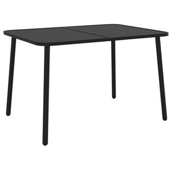 Mesa De Jardín | Mesa De Exterior Acero Gris Antracita 110x80x71 Cm