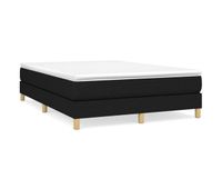 estructura de cama box spring tela negro 140x190 cm